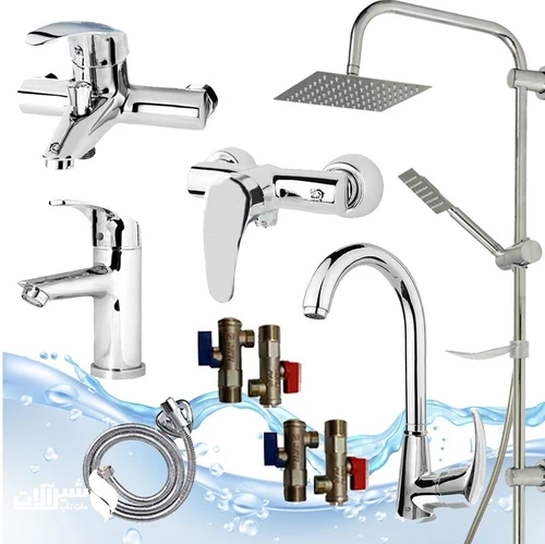 ست10تکه تنسو کروم همراه علم دوش2کاره استیل